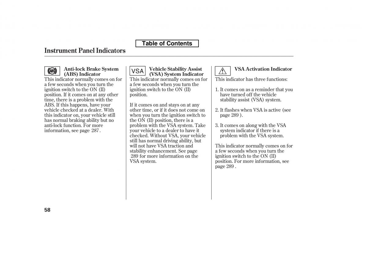 Honda Accord VIII 8 owners manual / page 73