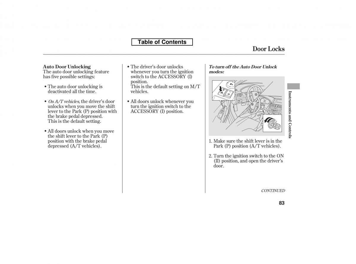 Honda Accord VIII 8 owners manual / page 98