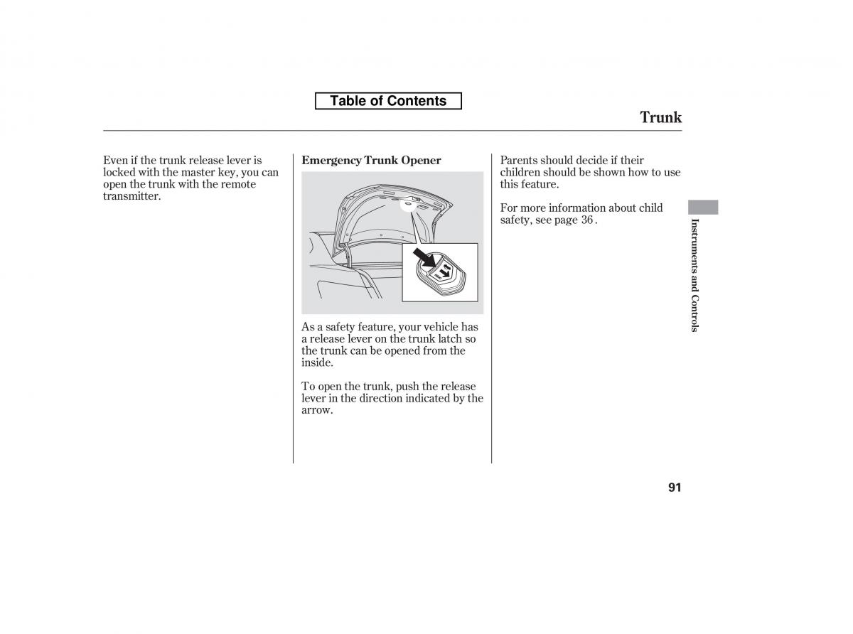 Honda Accord VIII 8 owners manual / page 106