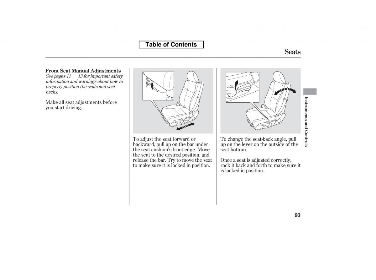 Honda Accord VIII 8 owners manual / page 108