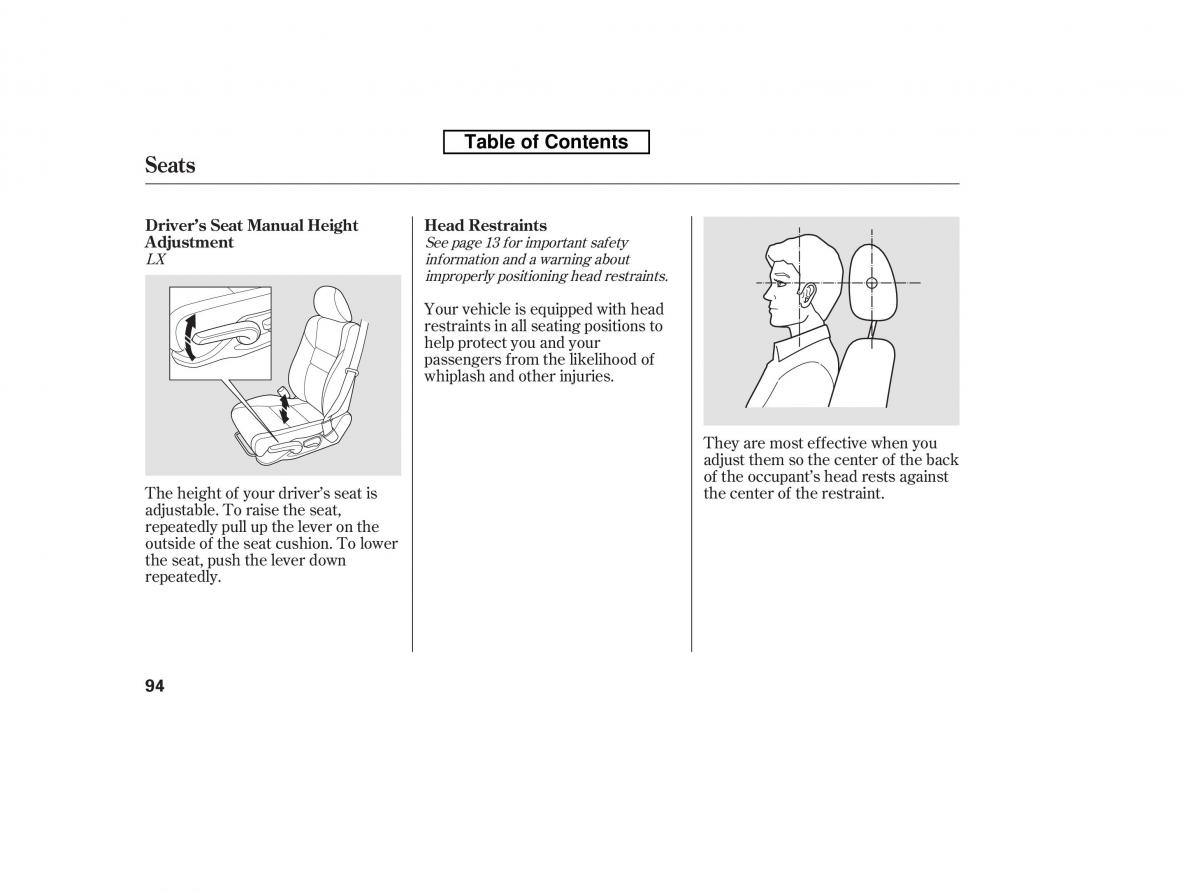 Honda Accord VIII 8 owners manual / page 109