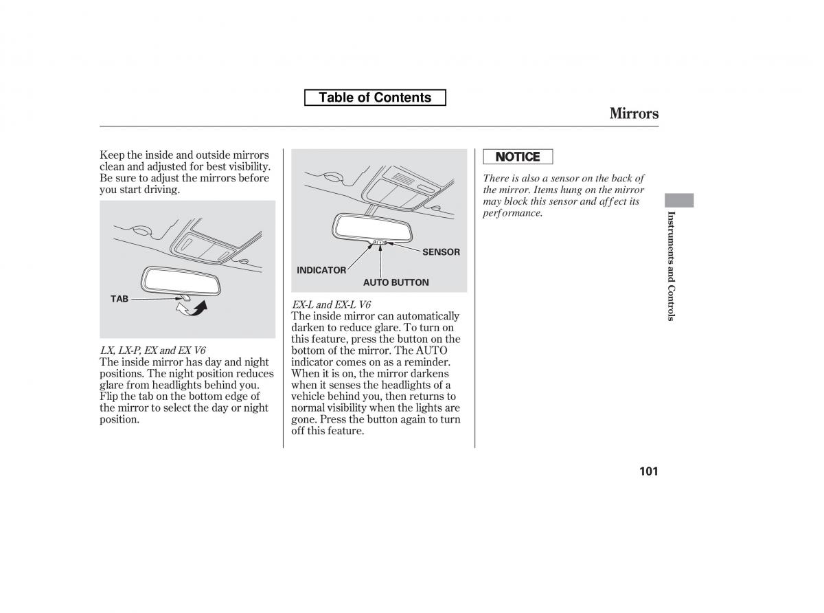 Honda Accord VIII 8 owners manual / page 116