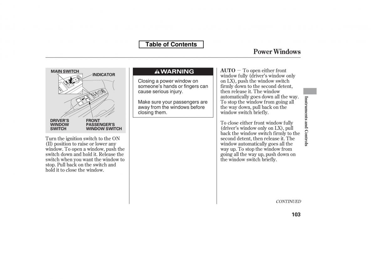 Honda Accord VIII 8 owners manual / page 118