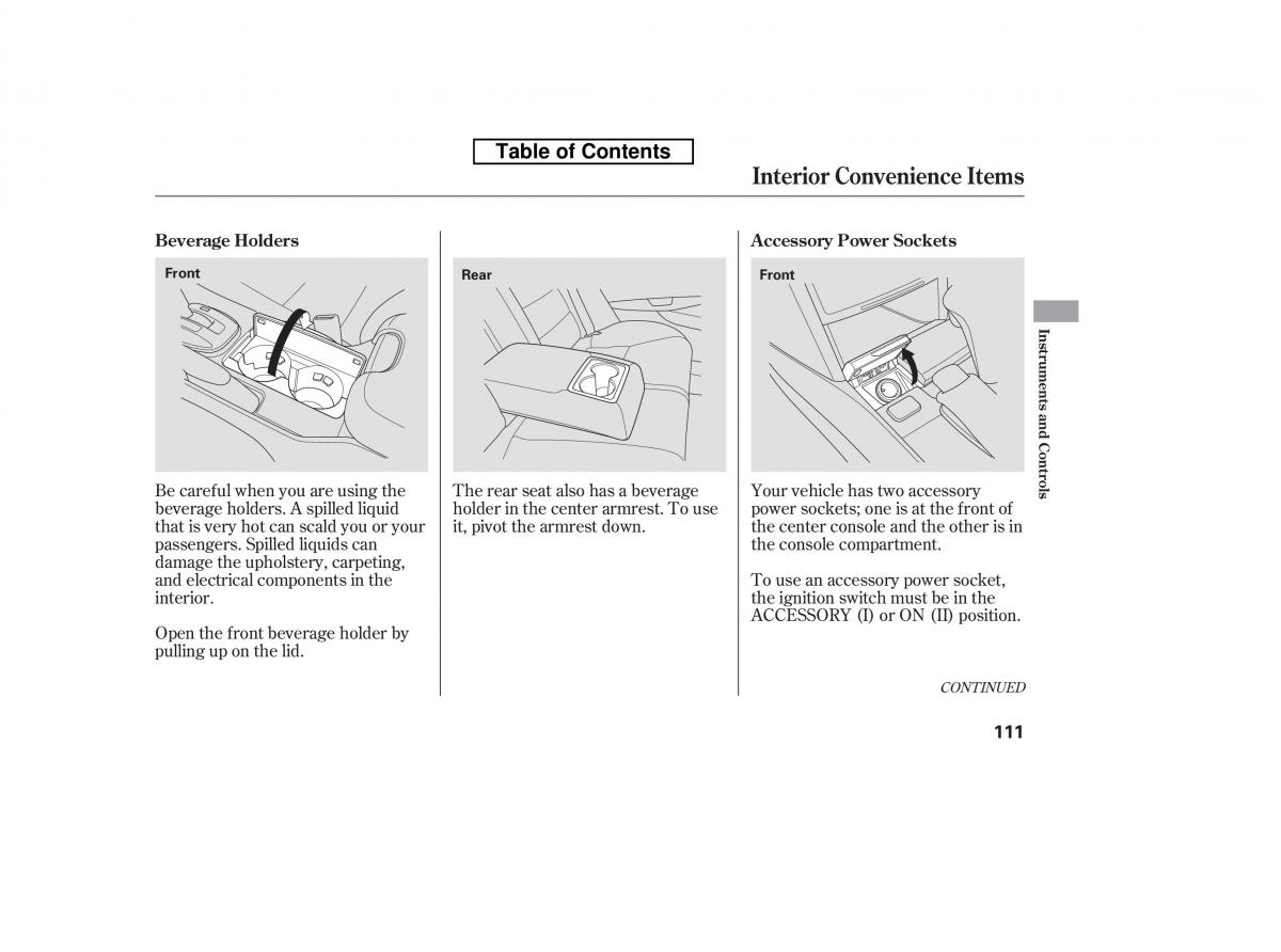 Honda Accord VIII 8 owners manual / page 126