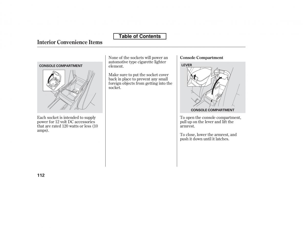 Honda Accord VIII 8 owners manual / page 127