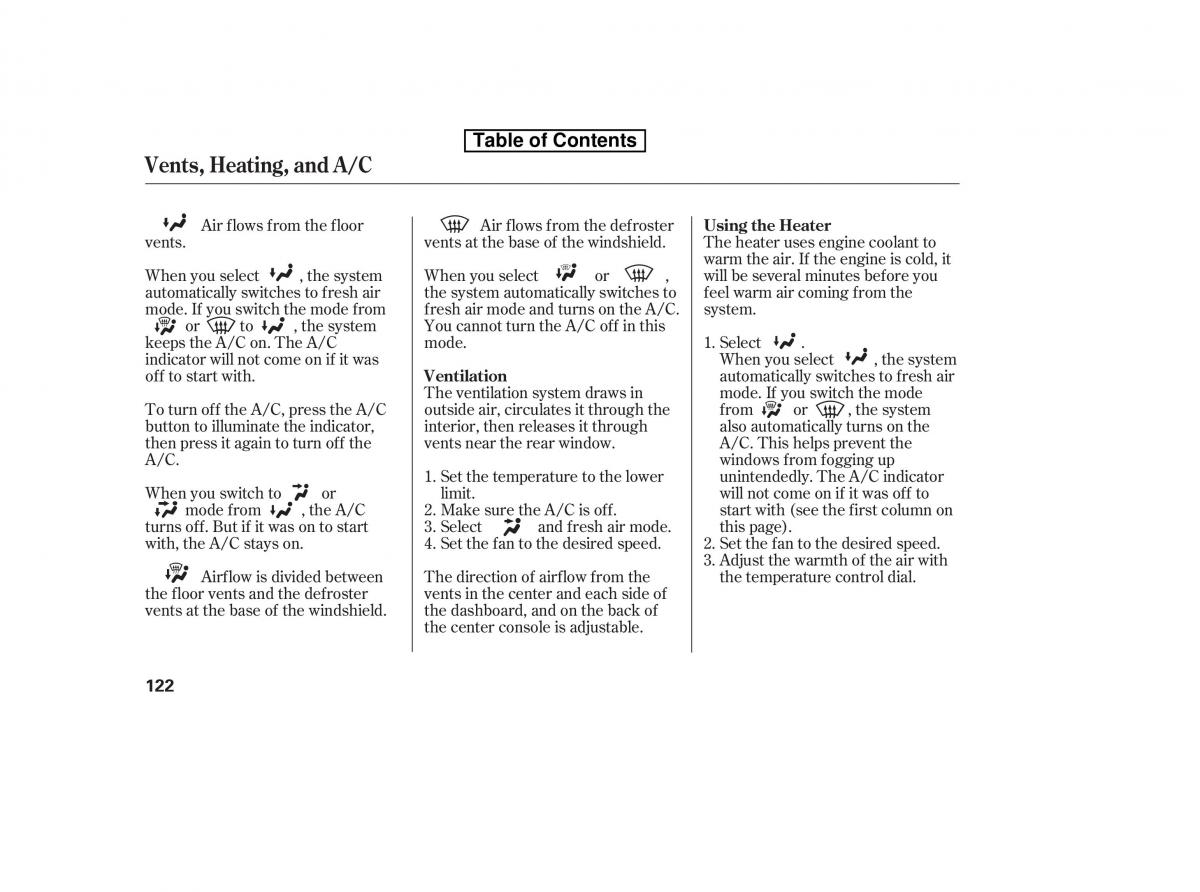 Honda Accord VIII 8 owners manual / page 137