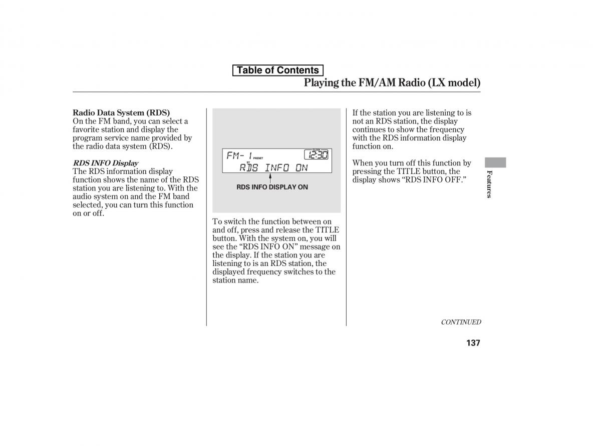 Honda Accord VIII 8 owners manual / page 152