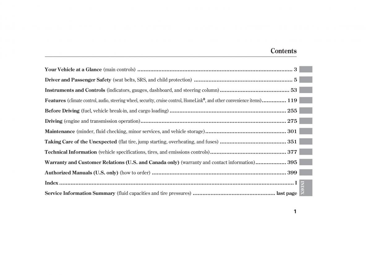 Honda Accord VIII 8 owners manual / page 16