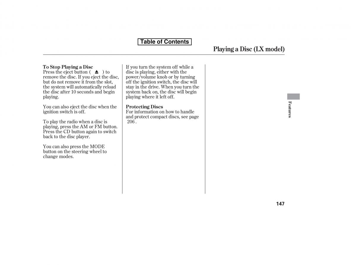 Honda Accord VIII 8 owners manual / page 162