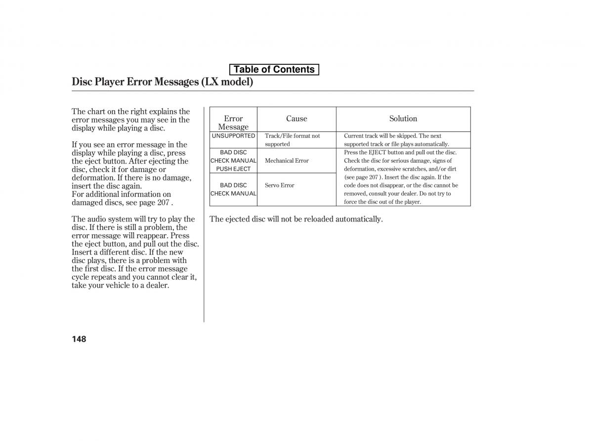 Honda Accord VIII 8 owners manual / page 163