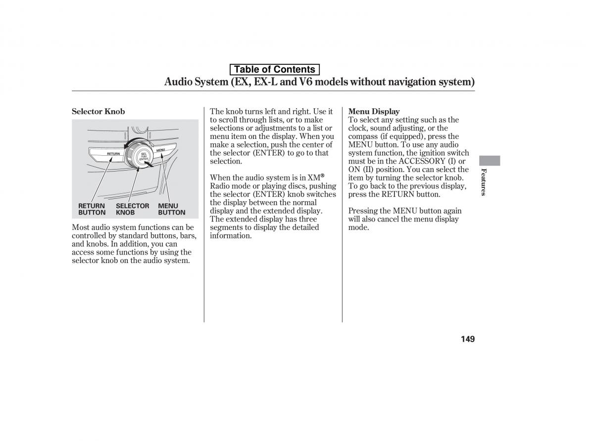 Honda Accord VIII 8 owners manual / page 164