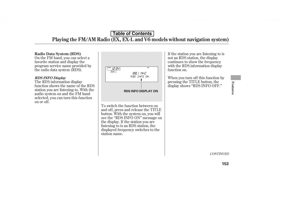 Honda Accord VIII 8 owners manual / page 168