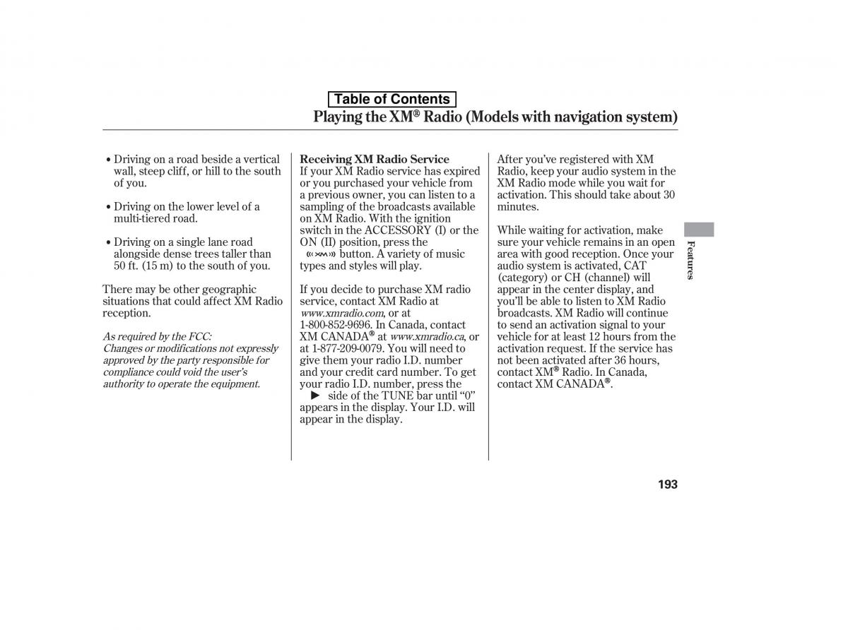 Honda Accord VIII 8 owners manual / page 208