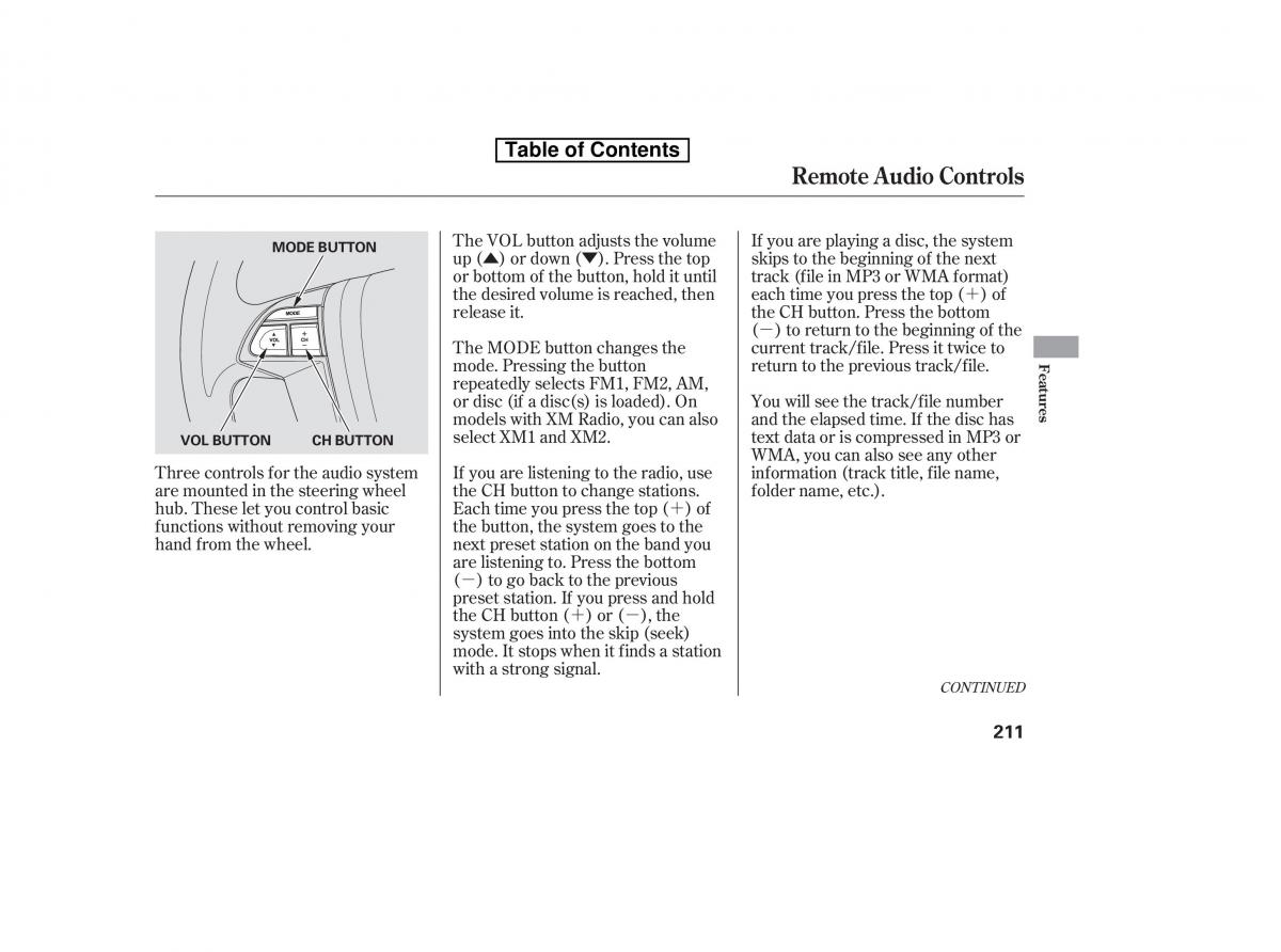 Honda Accord VIII 8 owners manual / page 226