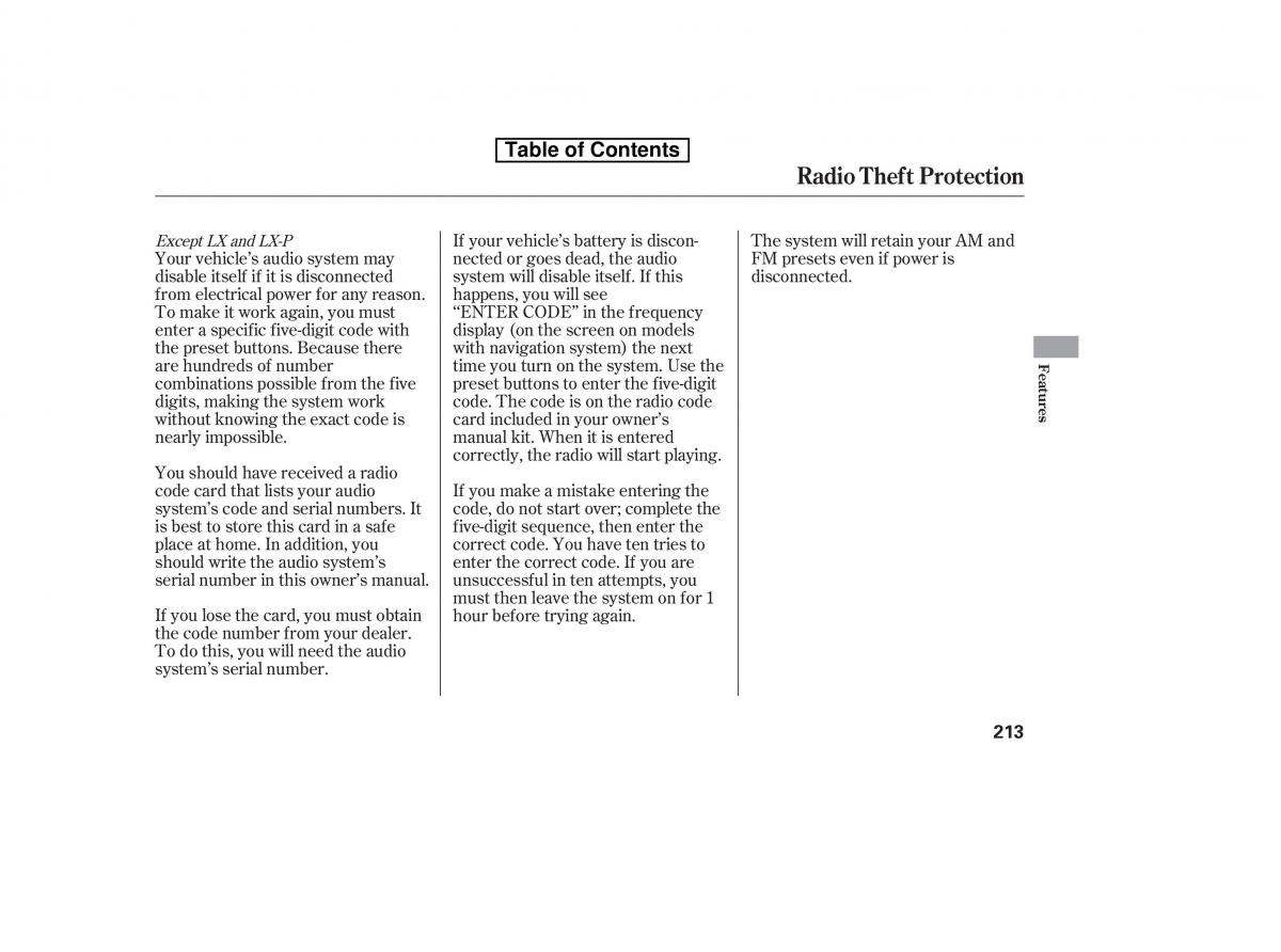 Honda Accord VIII 8 owners manual / page 228