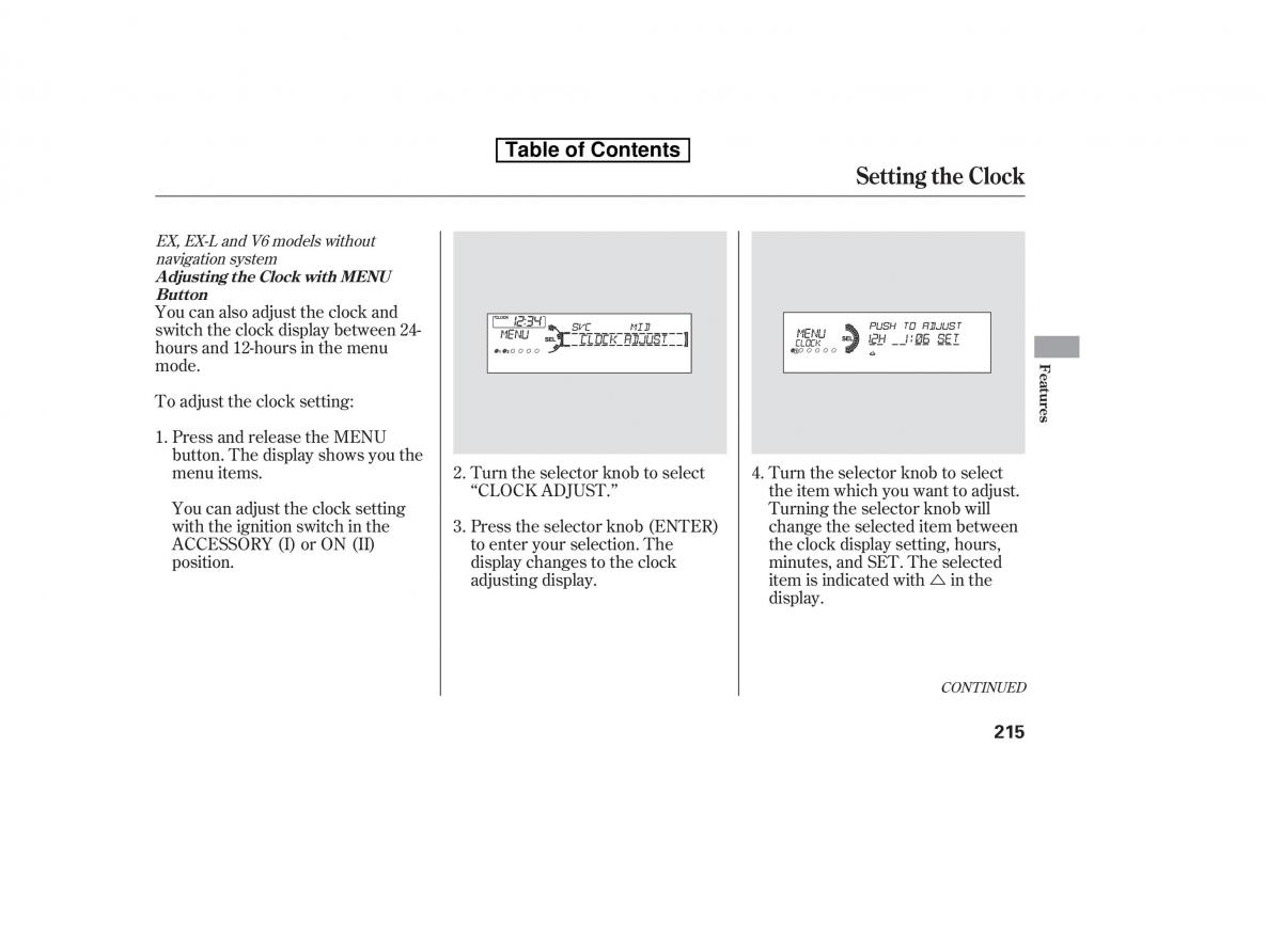 Honda Accord VIII 8 owners manual / page 230