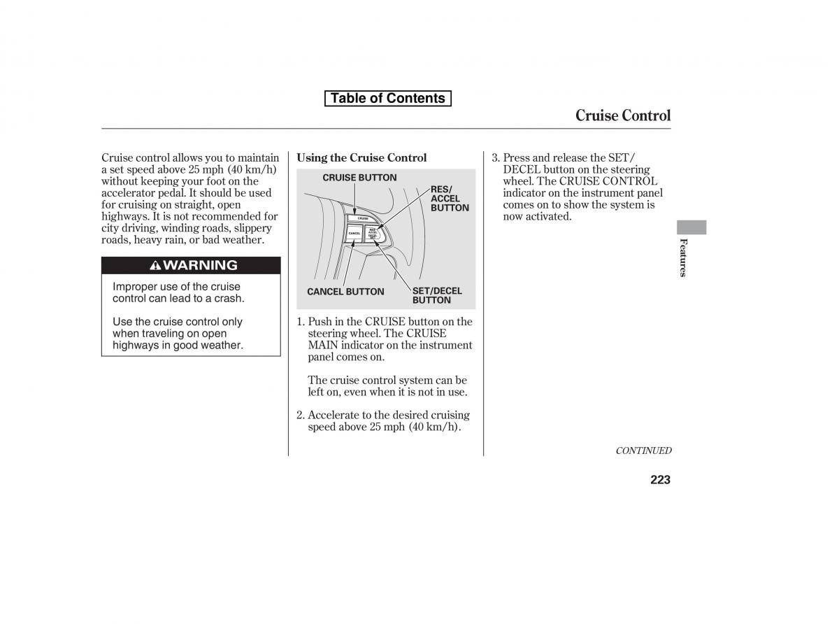 Honda Accord VIII 8 owners manual / page 238