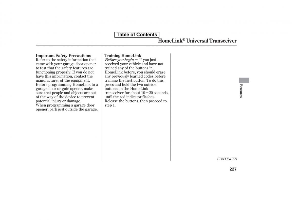 Honda Accord VIII 8 owners manual / page 242