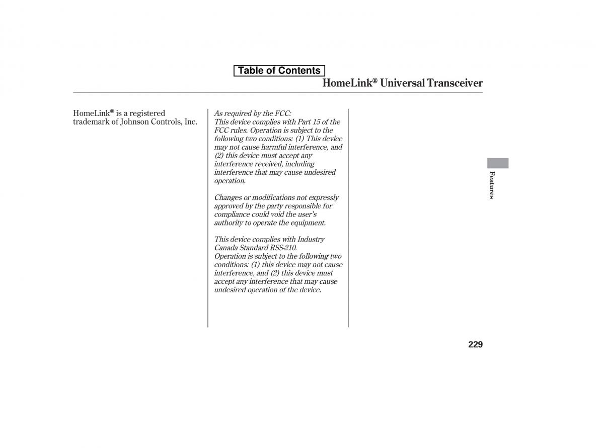 Honda Accord VIII 8 owners manual / page 244