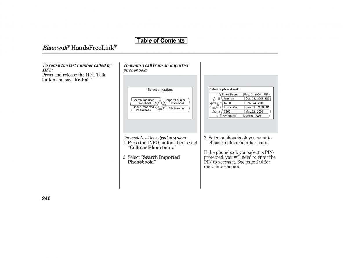 Honda Accord VIII 8 owners manual / page 255