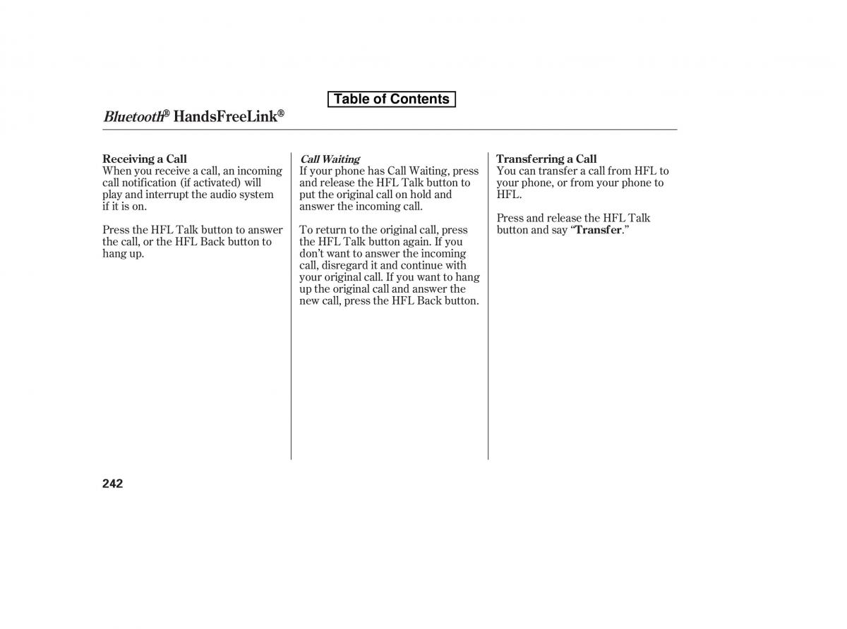 Honda Accord VIII 8 owners manual / page 257