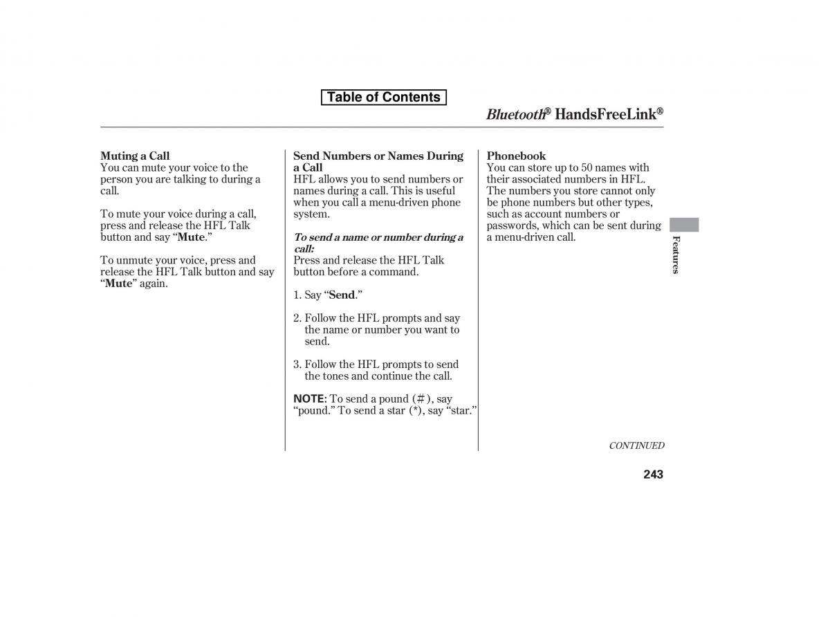 Honda Accord VIII 8 owners manual / page 258