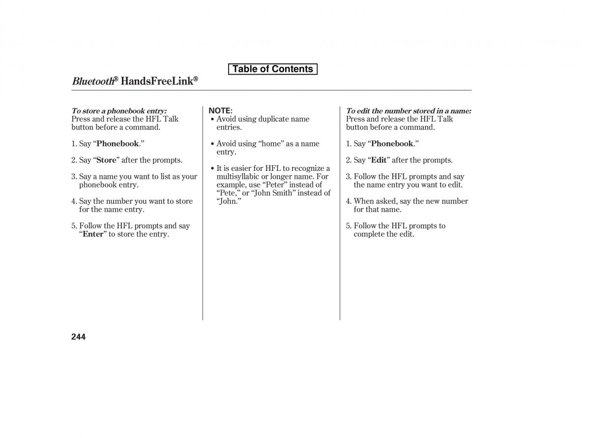 Honda Accord VIII 8 owners manual / page 259