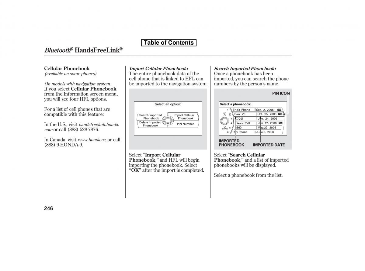 Honda Accord VIII 8 owners manual / page 261