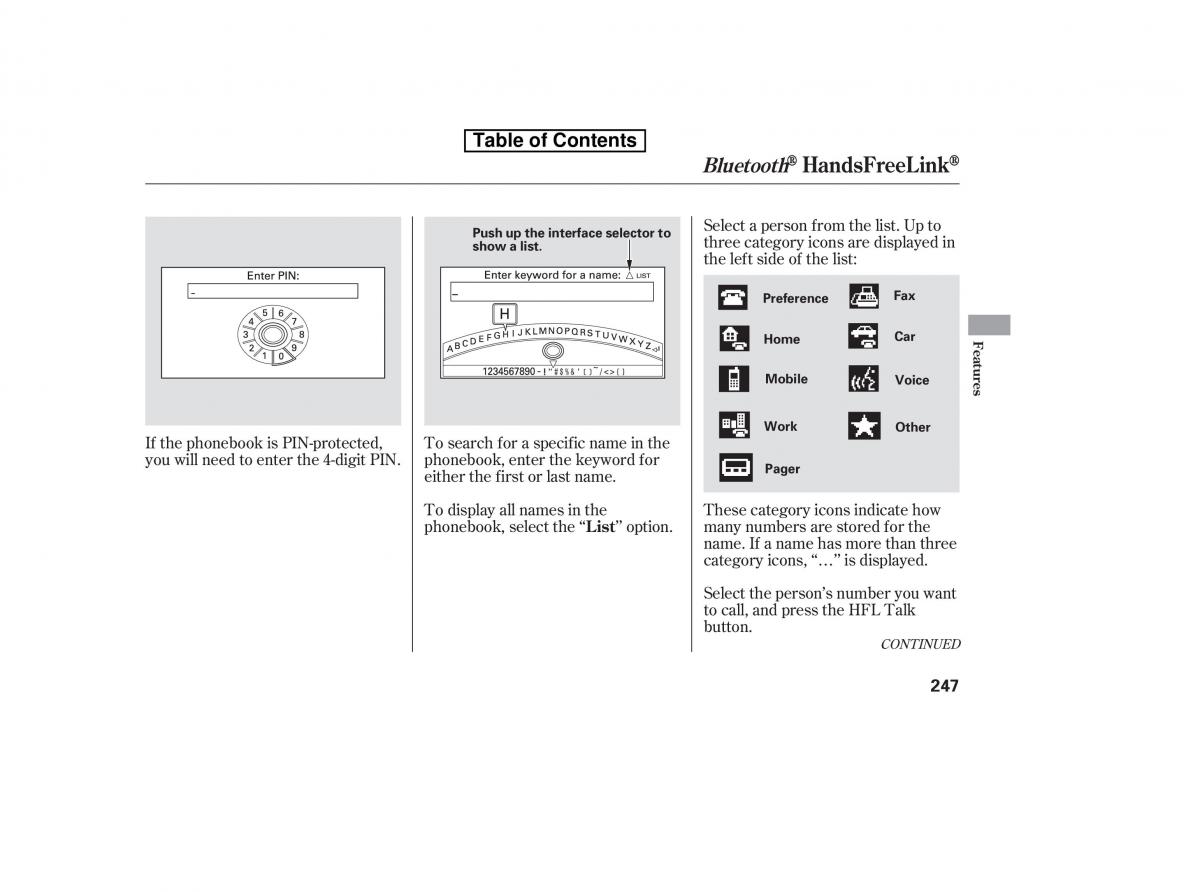 Honda Accord VIII 8 owners manual / page 262