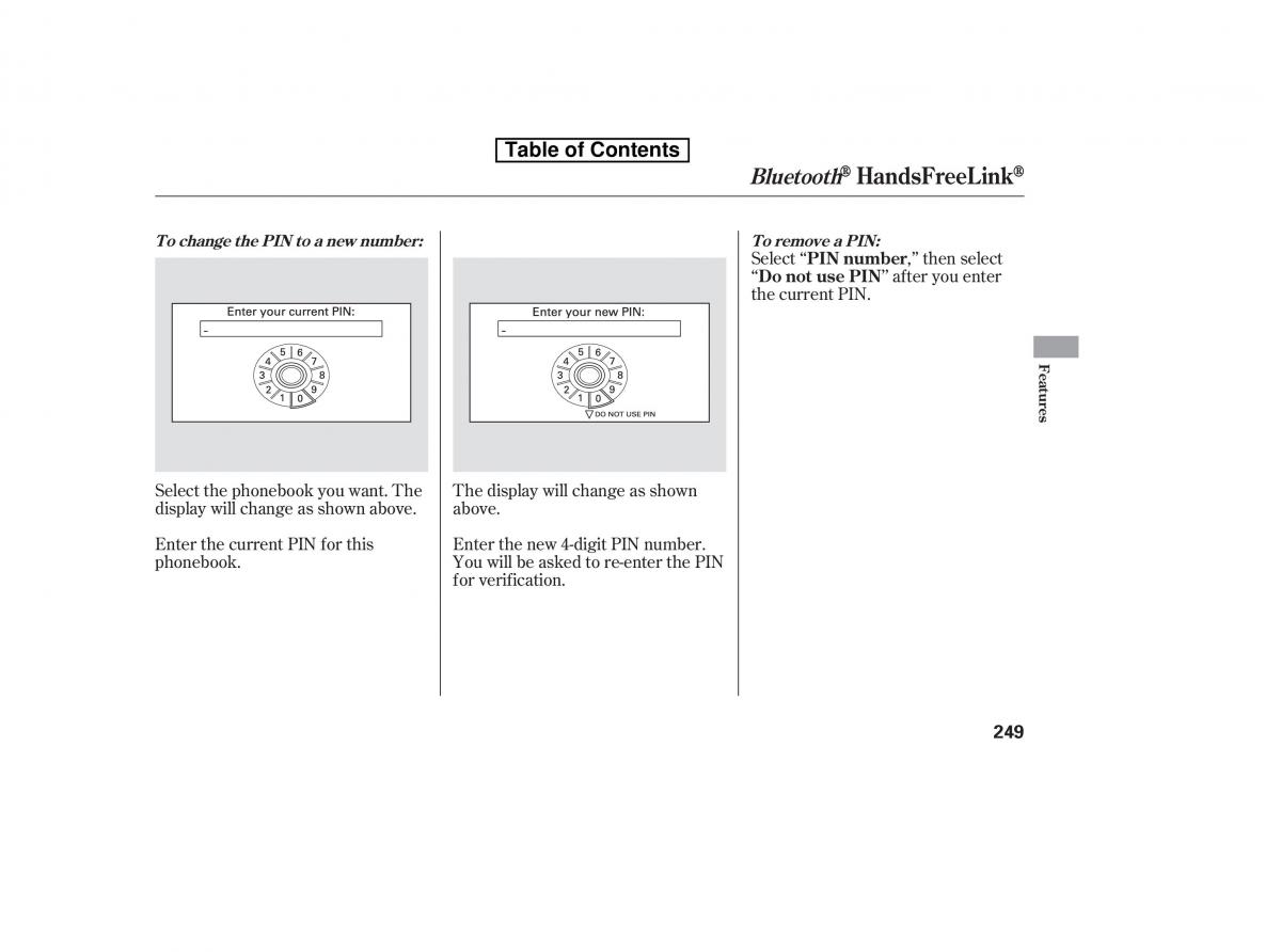 Honda Accord VIII 8 owners manual / page 264