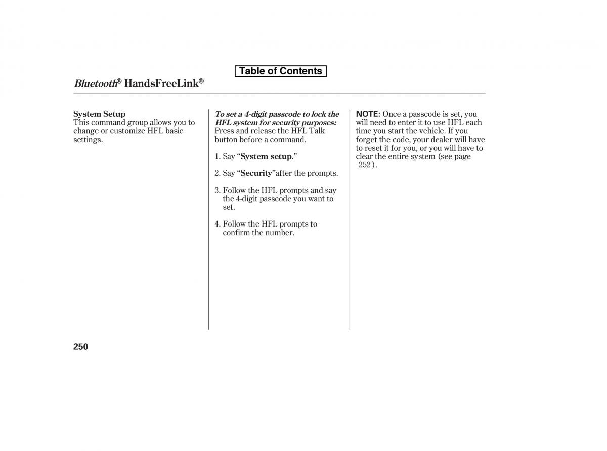 Honda Accord VIII 8 owners manual / page 265