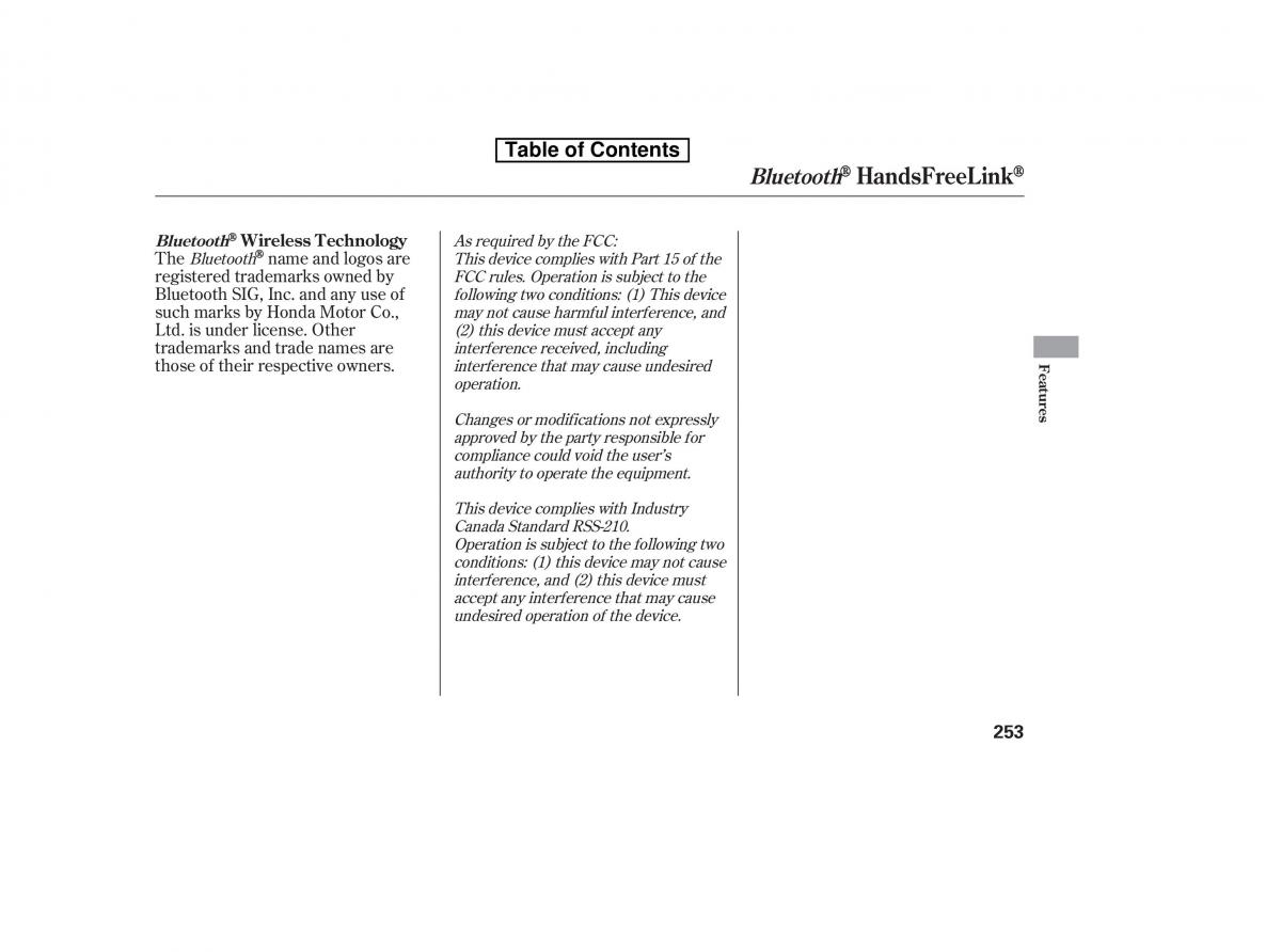 Honda Accord VIII 8 owners manual / page 268