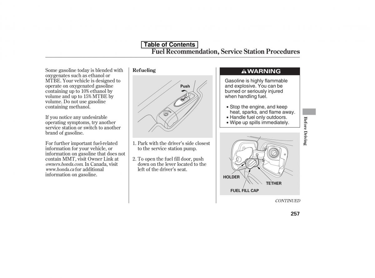 Honda Accord VIII 8 owners manual / page 272