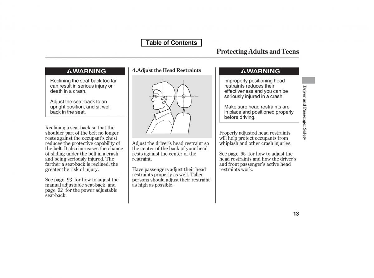 Honda Accord VIII 8 owners manual / page 28