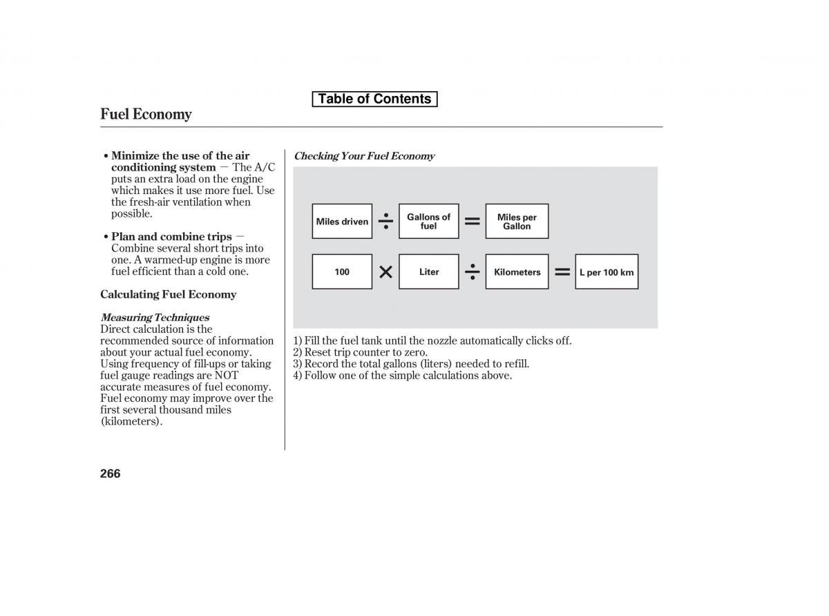 Honda Accord VIII 8 owners manual / page 281