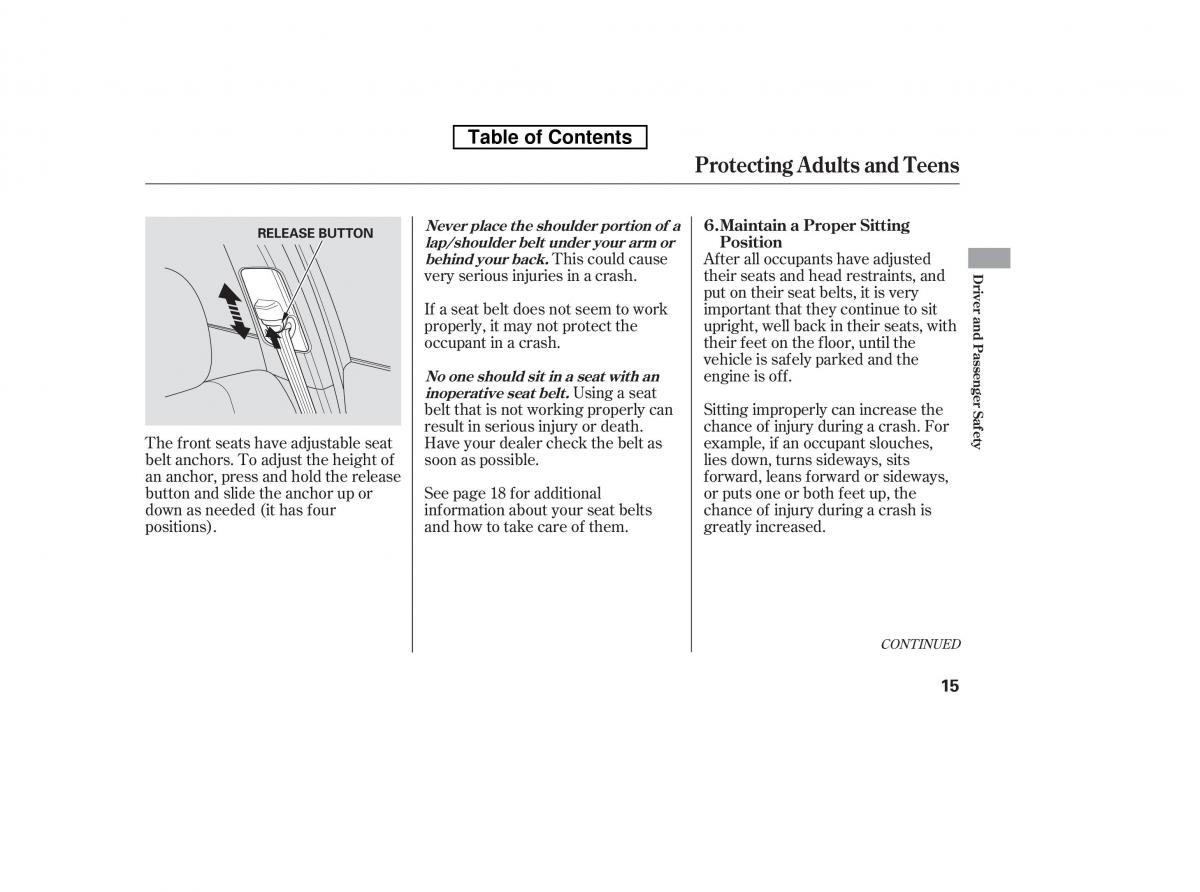 Honda Accord VIII 8 owners manual / page 30