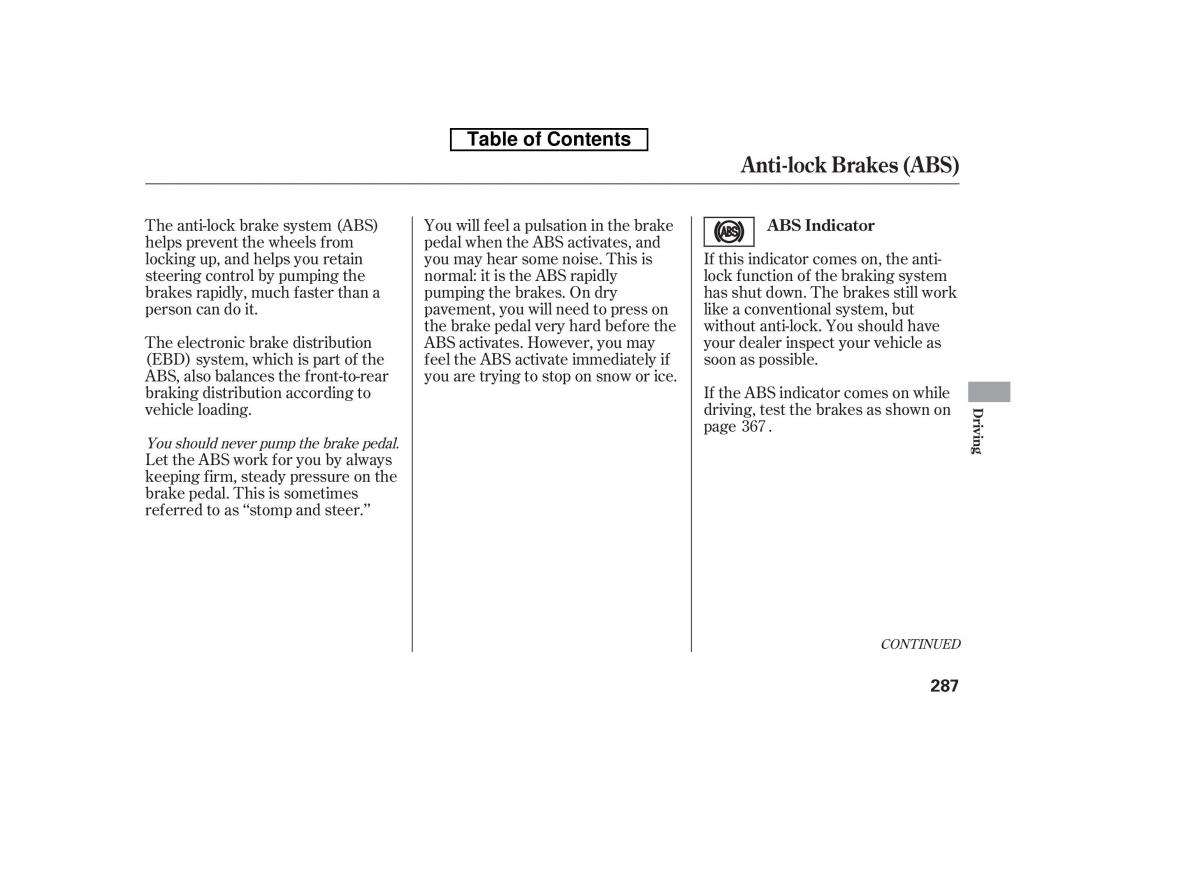 Honda Accord VIII 8 owners manual / page 302