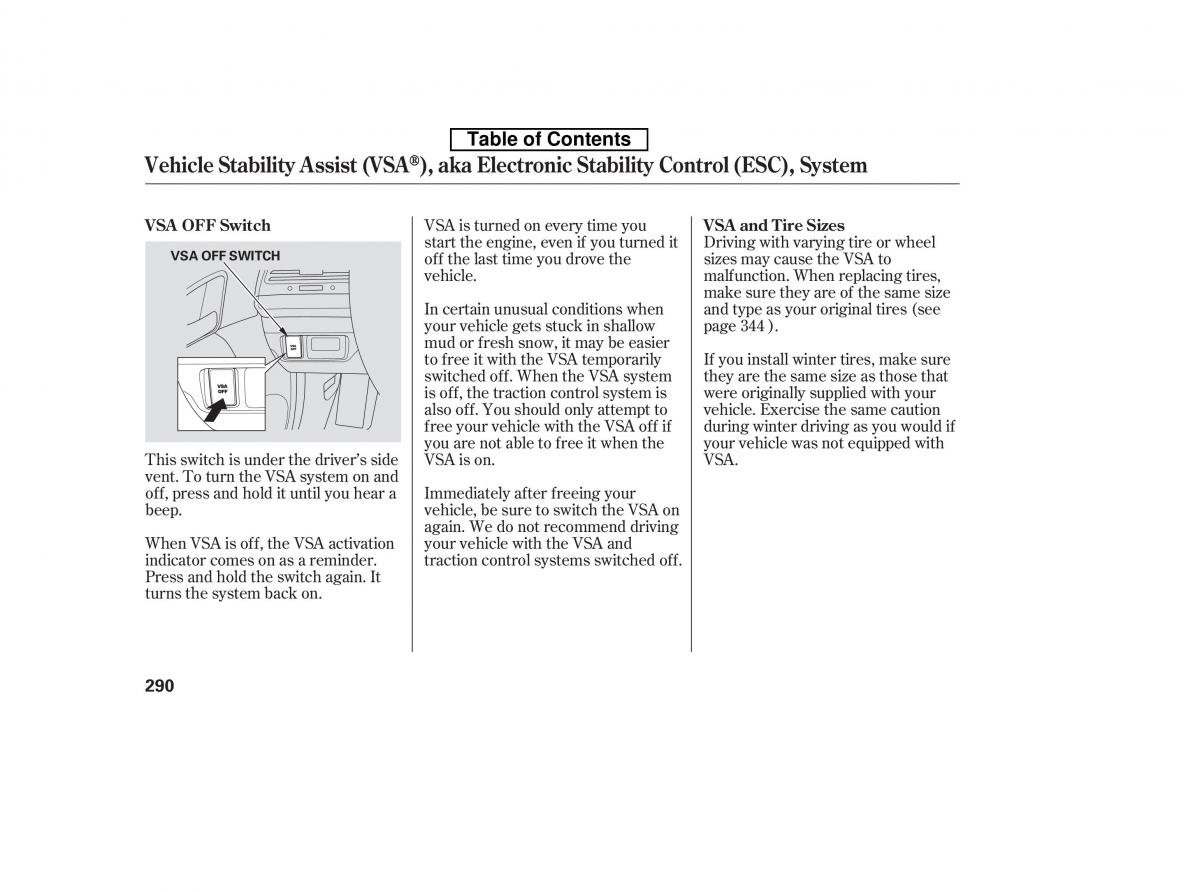 Honda Accord VIII 8 owners manual / page 305