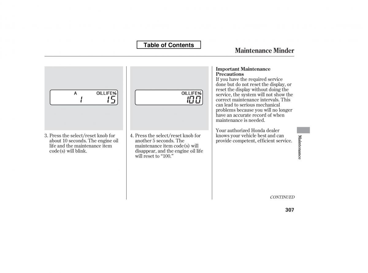 Honda Accord VIII 8 owners manual / page 322