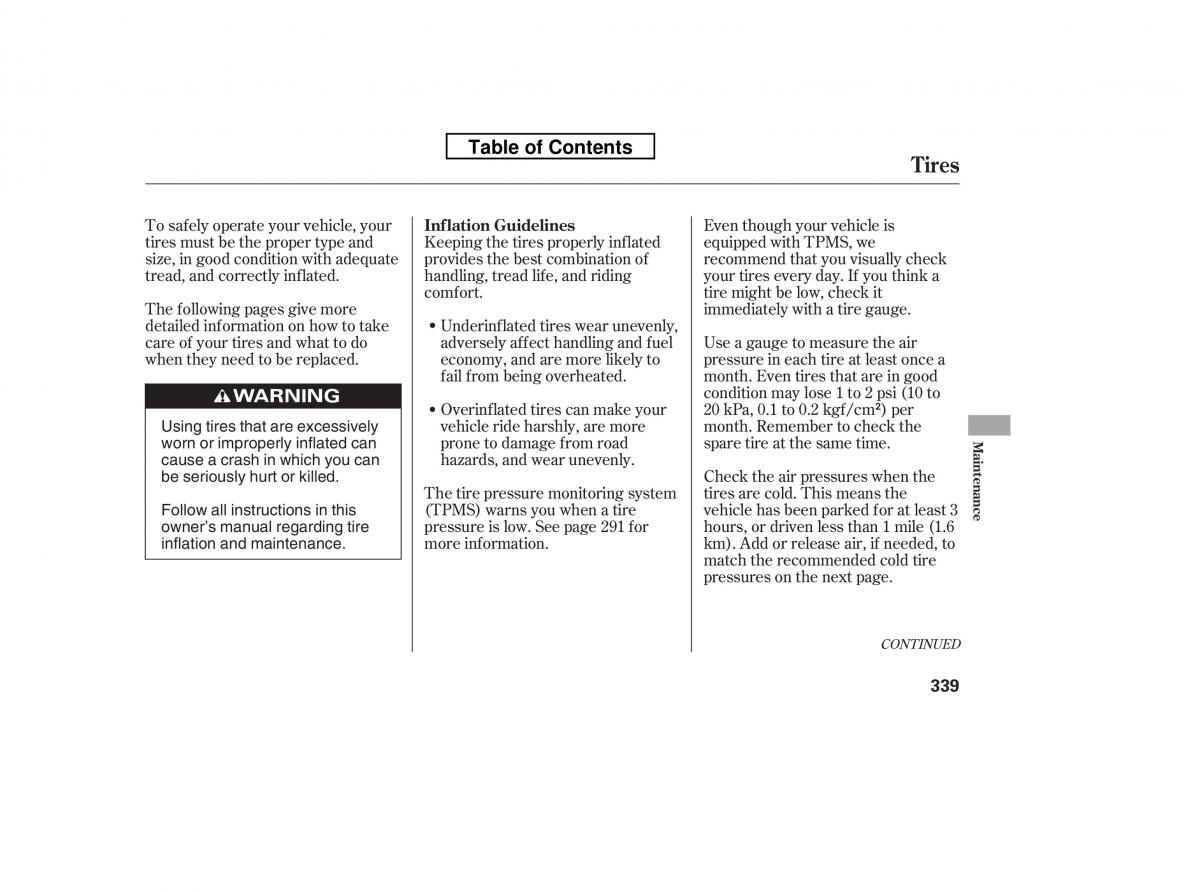 Honda Accord VIII 8 owners manual / page 354