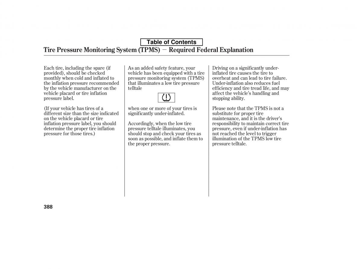 Honda Accord VIII 8 owners manual / page 403