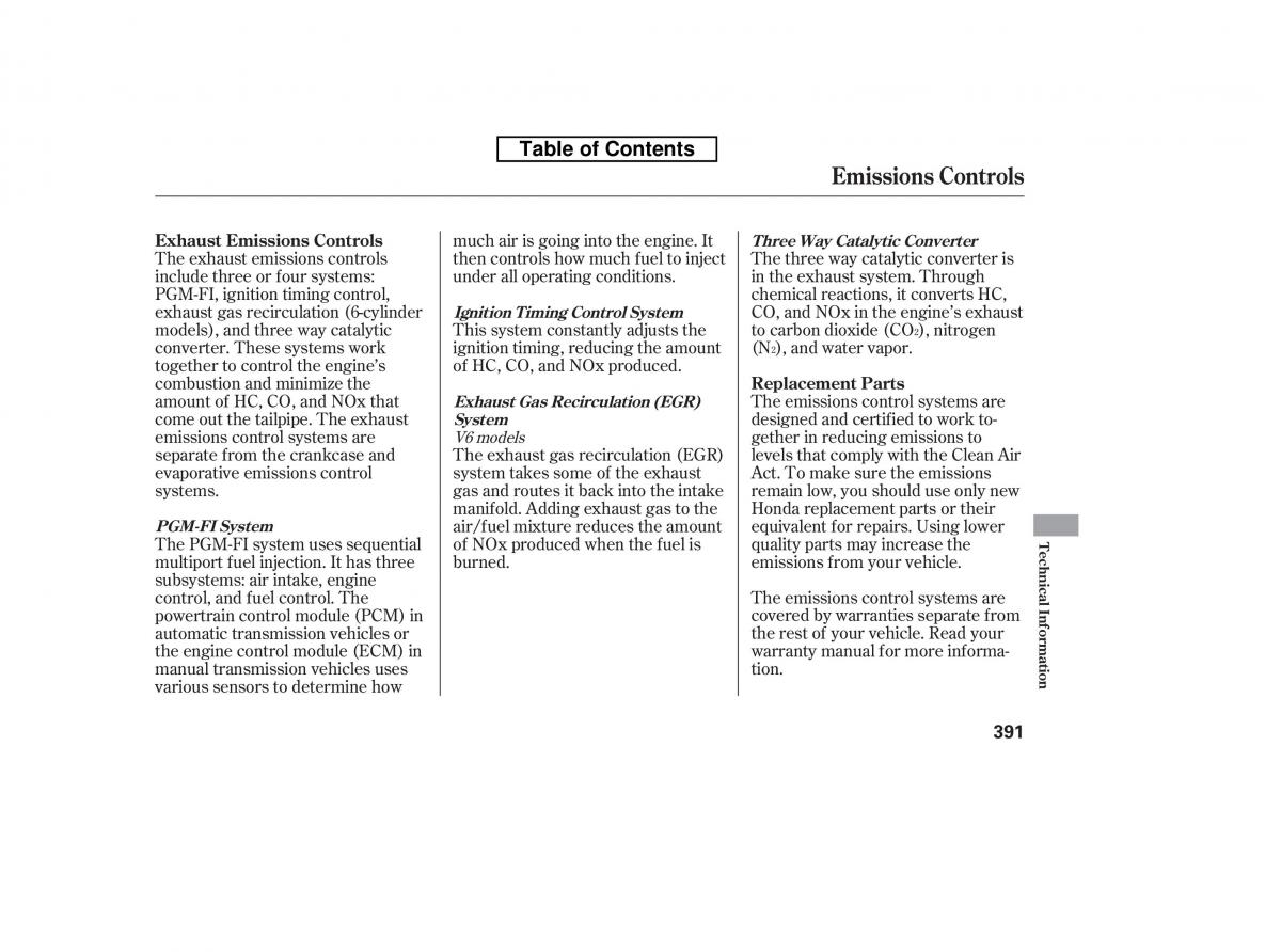 Honda Accord VIII 8 owners manual / page 406