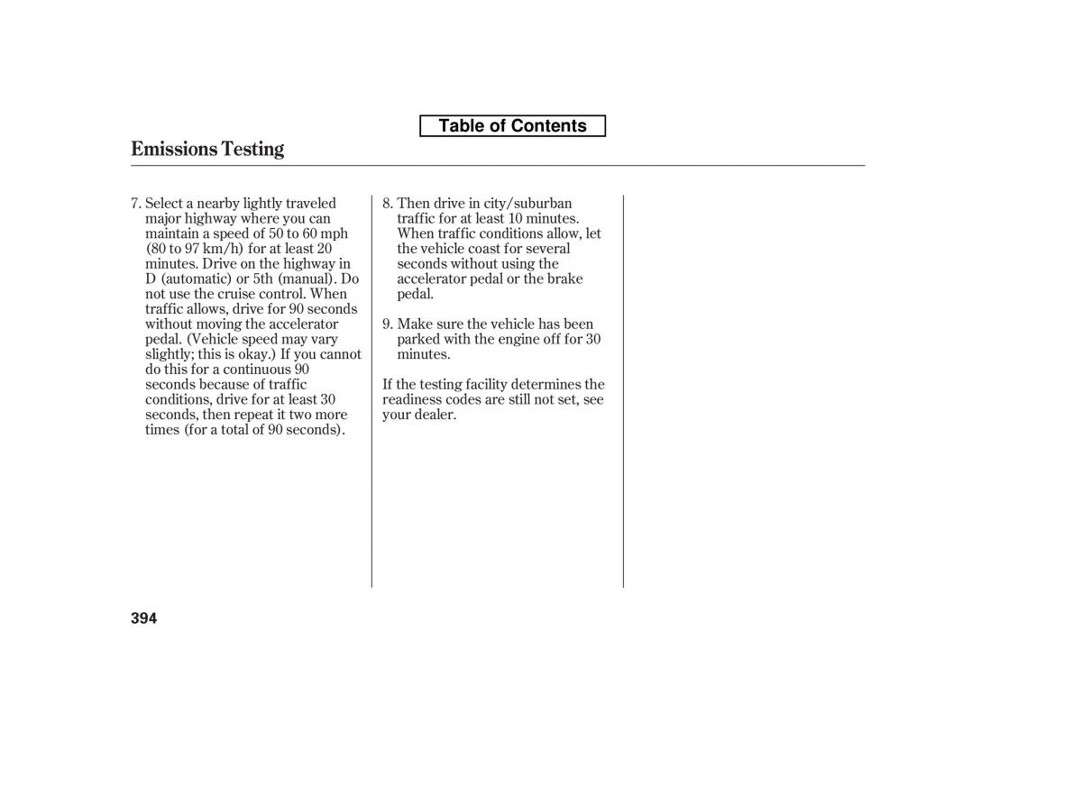 Honda Accord VIII 8 owners manual / page 409