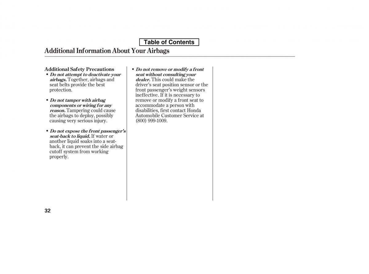 Honda Accord VIII 8 owners manual / page 47