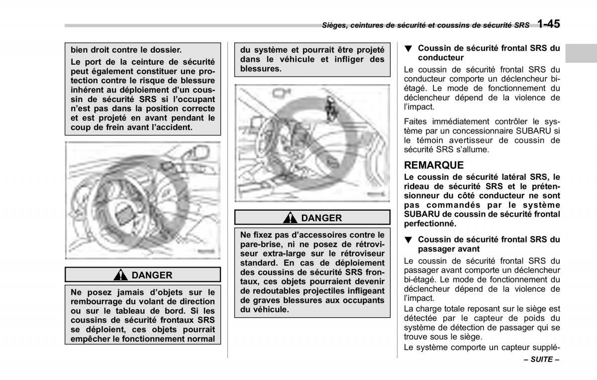 Subaru Forester II 2 manuel du proprietaire / page 73