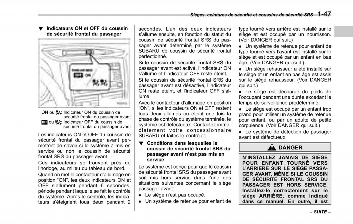 Subaru Forester II 2 manuel du proprietaire / page 75