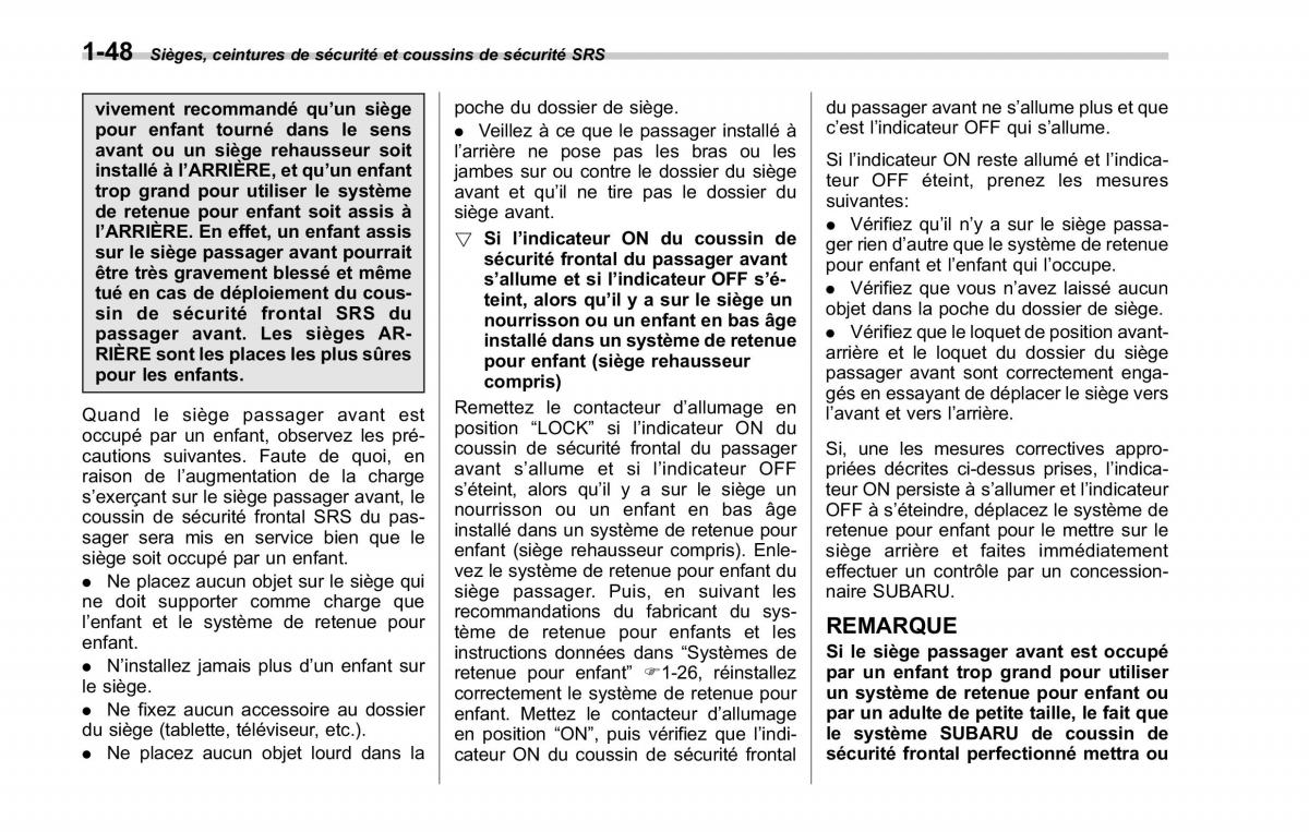 Subaru Forester II 2 manuel du proprietaire / page 76