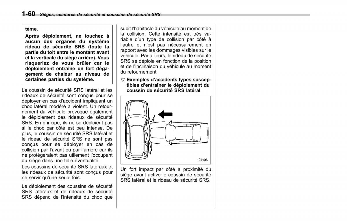 Subaru Forester II 2 manuel du proprietaire / page 88