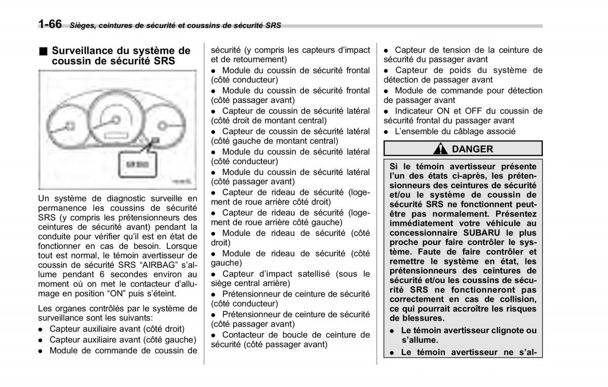 Subaru Forester II 2 manuel du proprietaire / page 94