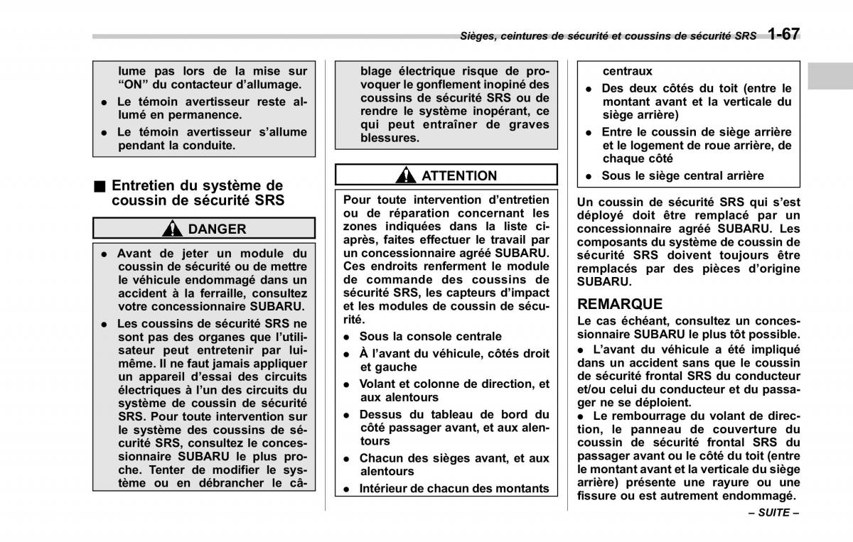 Subaru Forester II 2 manuel du proprietaire / page 95